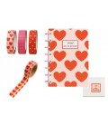 SET DE LIBRETA A6 PARA DEJAR MENSAJES DE AMOR + 2 WASHI TAPES - P.D.: