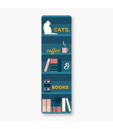 MARCAPAGINAS CATS COFFEE AND BOOKS