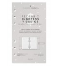 RECAMBIO DE HOJAS CONTROL DE GASTOS PARA PLANNER A6.