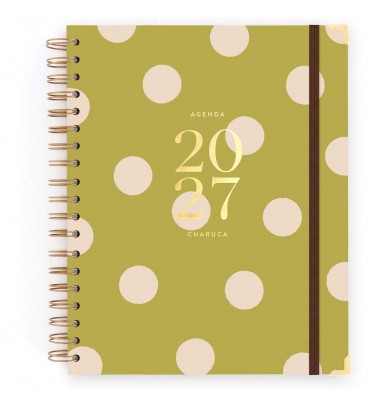 AGENDA CHARUCA SEMANAL 2027. PISTACHO DREAMS. GRANDE.