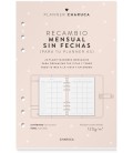 RECAMBIO AGENDA MENSUAL SIN FECHA. A5.
