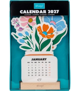 CALENDARIO DE ESCRITORIO CON SOPORTE 2027 FLOWERS