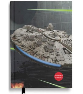 LIBRETA CON LUZ Y SONIDO HALCON MILENARIO STAR WARS