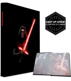 LIBRETA CON LUZ Y SONIDO KYLO SABLE STAR WARS EP7