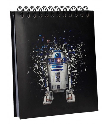 LIBRETA CON LUZ Y SONIDO R2D2 STAR WARS EP4