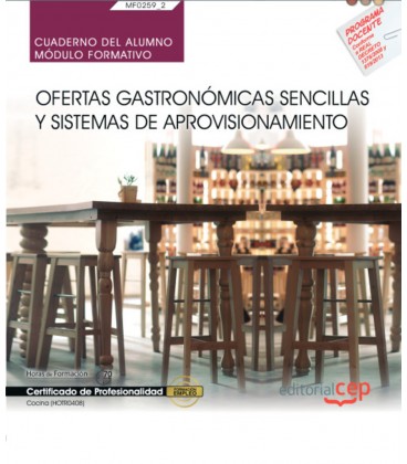 CUADERNO DEL ALUMNO OFERTAS GASTRONOMICAS SENCILLAS Y SISTEMAS DE APRO