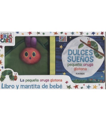 PEQUEÑA ORUGA GLOTONA LIBRO Y MANTA DE BEBE DULCES SUEÑOS