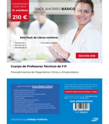 PACK AHORRO BASICO PROCEDIMIENTOS DE DIAGNOSTICO CLINICO Y ORTOPROTESI