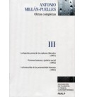 OBRAS COMPLETAS III (MILLAN PUELLES)