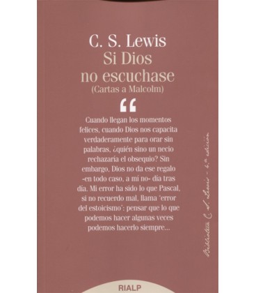 SI DIOS NO ESCUCHASE