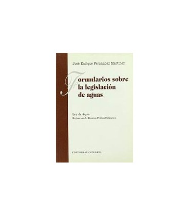 FORMULARIOS SOBRE LEGISLACION DE AGUAS