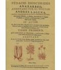 PEDACIO DIOSCORIDES ANAZARBEO 2 VOLS