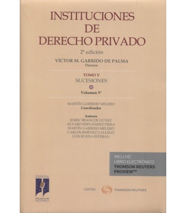 INSTITUCIONES DE DERECHO PRIVADO TOMO V VOLUMEN III 2 ED