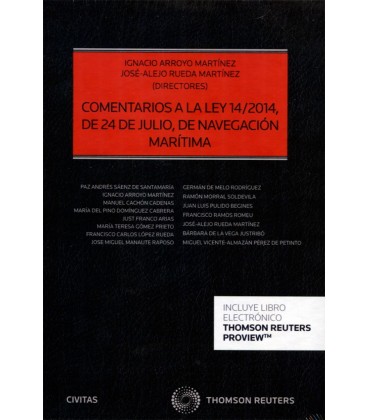 COMENTARIOS A LA LEY 14 2014 DE 24 DE JULIO DE NAVEGACION MARITIMA