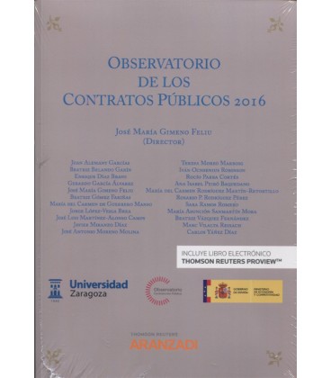 OBSERVATORIO DE LOS CONTRATOS PUBLICOS 2016