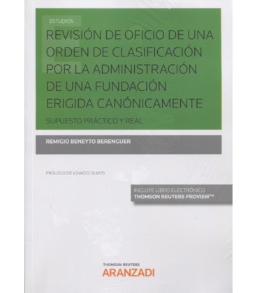 REVISION DE OFICIO DE UNA ORDEN CLASIFICACION ADMINISTRACION FUNDACION
