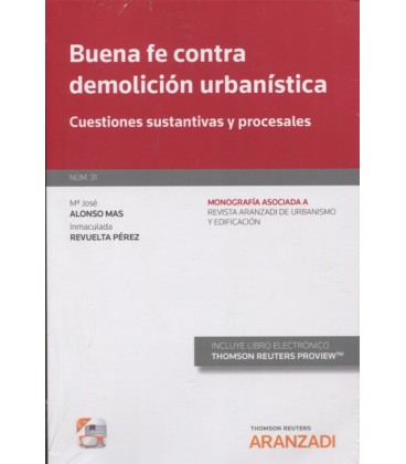 BUENA FE CONTRA DEMOLICION URBANISTICA