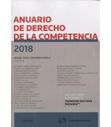 ANUARIO DE DERECHO DE LA COMPETENCIA 2018 (DUO)
