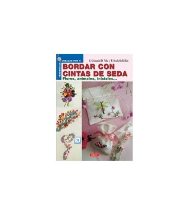 BORDAR CON CINTAS DE SEDA FLORES ANIMALES INICIALES
