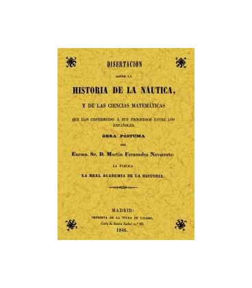 DISERTACION SOBRE HISTORIA DE LA NAUTICA Y DE LAS CIENCIAS