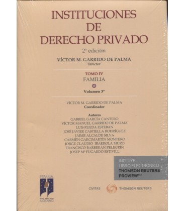 INSTITUCIONES DE DERECHO PRIVADO TOMO IV FAMILIA VOL 3