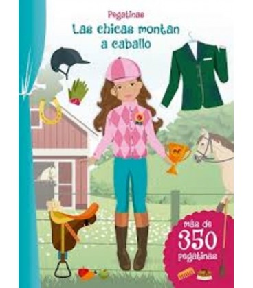 CHICAS MONTAN A CABALLO LIBRO DE PEGATINAS