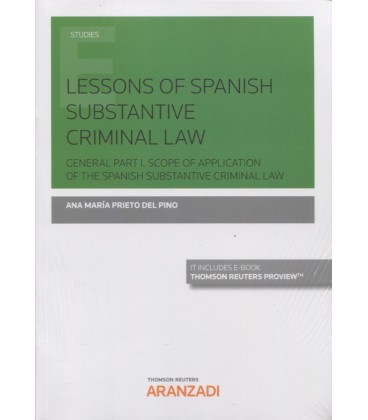LESSONS OF SPANISH SUBSTANTIVE CRIMINAL LAW