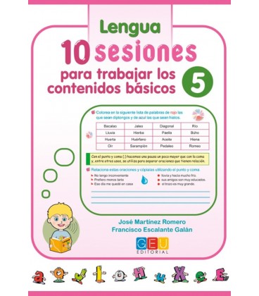 10 SESIONES PARA TRABAJAR CONTENIDOS BASICOS 05 LENGUA MATEMATICAS