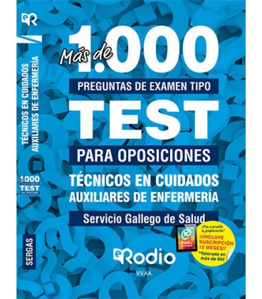 MAS DE 1000 PREGUNTAS DE EXAMEN TIPO TEST PARA OPOSICIONES TECNICOS EN