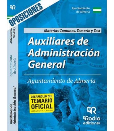 AUXILIARES DE ADMINISTRACION GENERAL AYUNTAMIENTO DE ALMERIA MATERIAS
