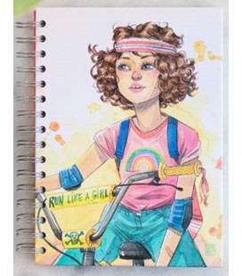 CUADERNO ANILLAS RUN LIKE A GIRL