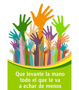 TARJETA DESPEDIDA MANOS 15X23CM