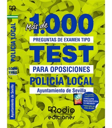 MAS DE MIL PREGUNTAS DE EXAMEN TIPO TEST PARA OPOSICIONES POLICIA LOCA