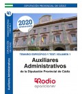 AUXILIAR ADMINISTRATIVO DIPUTACION CADIZ TEMARIO ESPECIFICO Y TEST 1