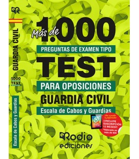 MAS DE 1000 PREGUNTAS DE EXAMEN GUARDIA CIVIL ESCALA CABOS Y GUARDIAS