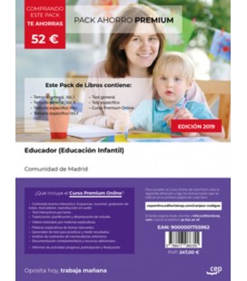 EDUCADOR (INFANTIL) CMADRID PACK AHORRO PREMIUM (6 TOMOS + CURSO)
