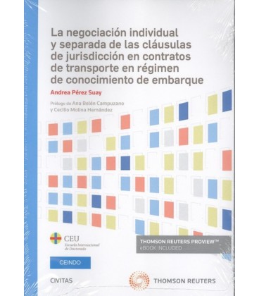 NEGOCIACION INDIVIDUAL Y SEPARADA DE LAS CLAUSULAS DE JURISDICCION