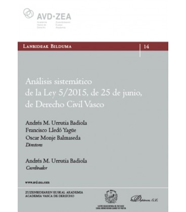 ANALISIS SISTEMATICO DE LA LEY 5/2015 DE 25 DE JUNIO DE DERECHO CIVIL