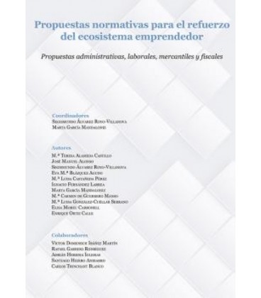 PROPUESTAS NORMATIVAS PARA EL REFUERZO DEL ECOSISTEMA EMPRENDEDOR