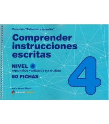 COMPRENDER INSTRUCCIONES ESCRITAS NIVEL 4