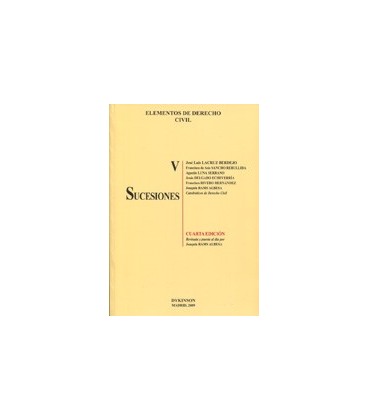 ELEMENTOS DE DERECHO CIVIL V SUCESIONES