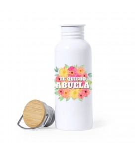 BOTELLA METAL TERMO ABUELA FLORES