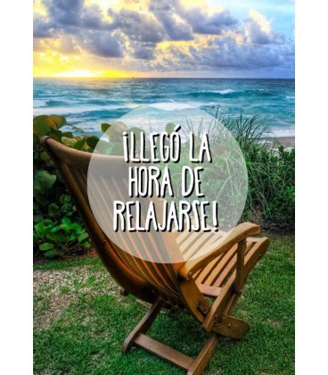 TARJETA JUBILACION LLEGO LA HORA DE RELAJARTE 15X23CM