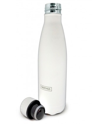 BOTELLA TERMO INOX 500 ML BLANCA