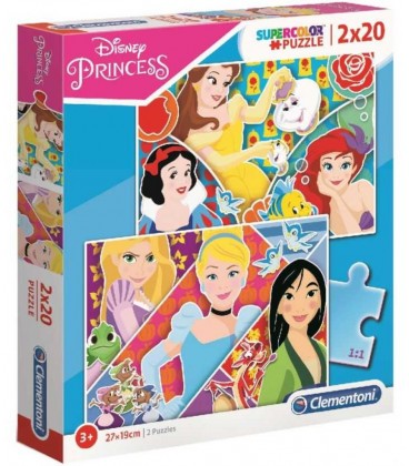 PUZZLE 2 X 20 PIEZAS DISNEY PRINCESS