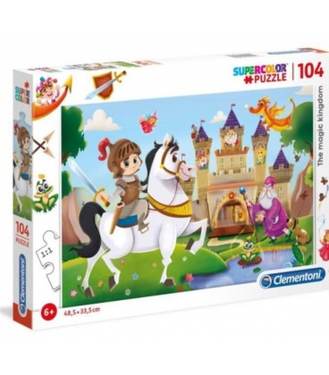 PUZZLE SUPERCOLOR 104 PIEZAS THE MAGIC KINGDOM