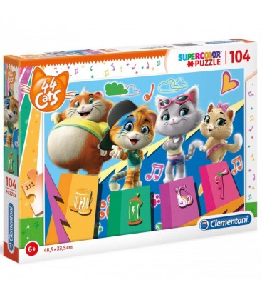 PUZZLE SUPERCOLOR 104 PIEZAS 44 CATS