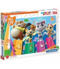 PUZZLE SUPERCOLOR 104 PIEZAS 44 CATS