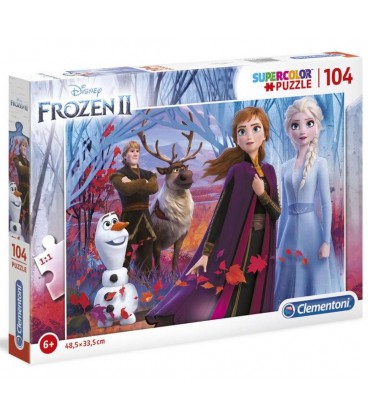 PUZZLE SUPERCOLOR 104 PIEZAS DISNEY FROZEN II