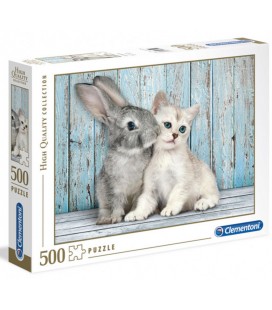 PUZZLE HQ 500 PIEZAS CAT AND BUNNY